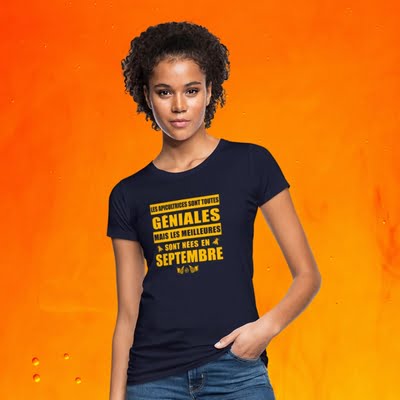 tshirt cadea apicultrice nee anniversaire septembre