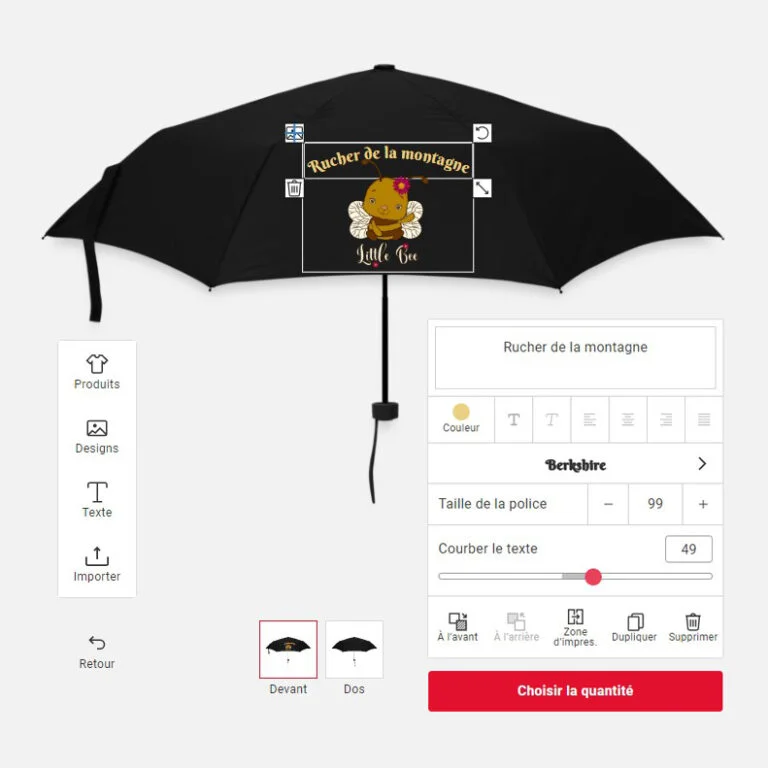 parapluie personnalisé personnalisable apiculteur abeilles cadeau