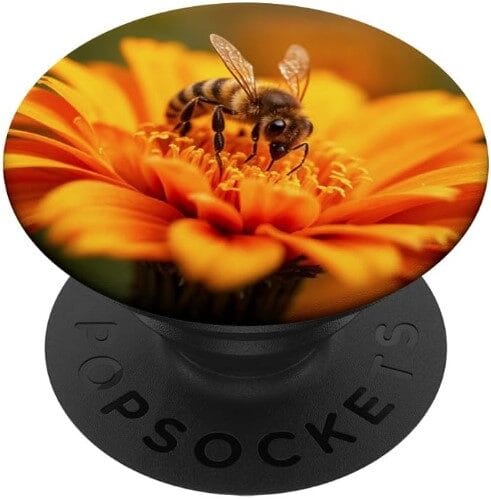 popsockets apiculture apiculteur abeilles abeille sur fleur jaune cadeau apiculteur