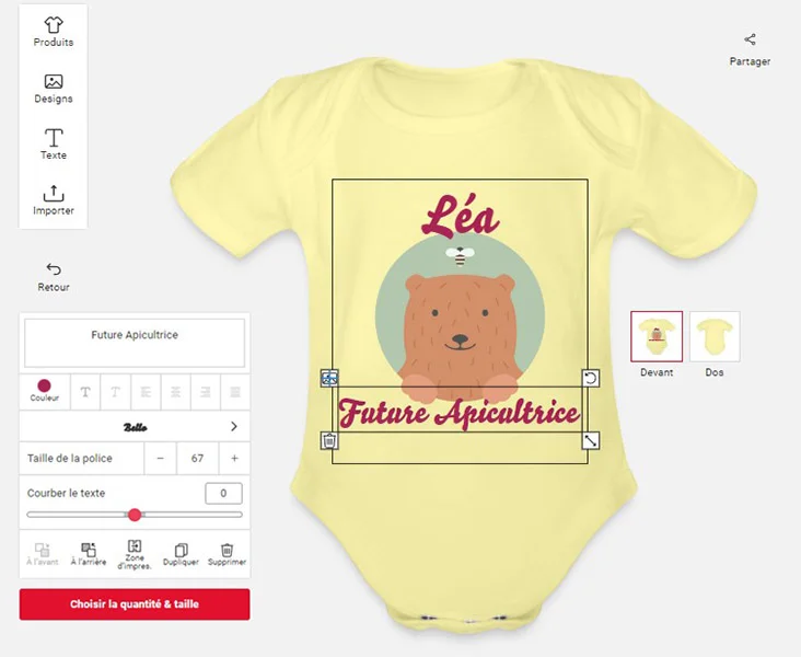 cadeau de naissance personnalisé apiculteur abeille miel cadeau bébé personnalisable