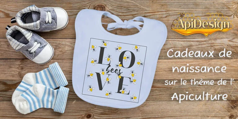 cadeau de naissance bébé apicultrice apiculture abeilles bio
