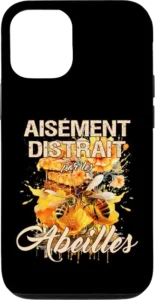 coque protection iPhone cadeau apiculteur humoristique distrait par les abeilles