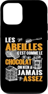 coque protection iPhone cadeau apiculteur humoristique jamais assez d'abeilles