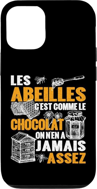 coque protection iPhone cadeau apiculteur humoristique jamais assez d'abeilles