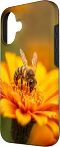 coque protection iphone cadeau apiculteur original apiculture abeille fleur jaune gauche