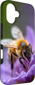 coque protection iphone cadeau apiculteur original apiculture abeille fleur violette pour iphone 7 8 X XR mini 11 12 13 14 15 16 pro max