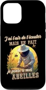 coque protection iphone cadeau apiculteur original apiculture humour drole abeilles vintage pour iphone 7 8 XR X 11 12 13 14 15 16 pro max mini