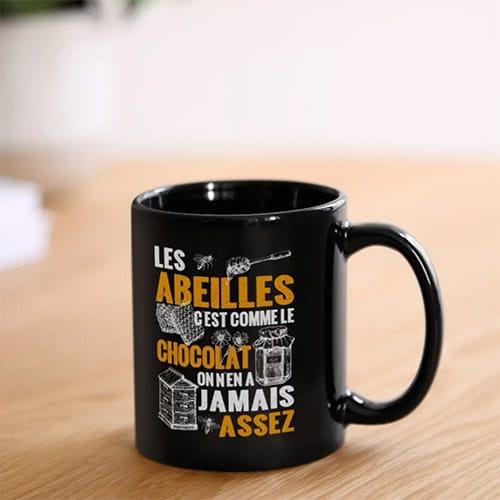 mug noir humoristique cadeau homme apiculteur